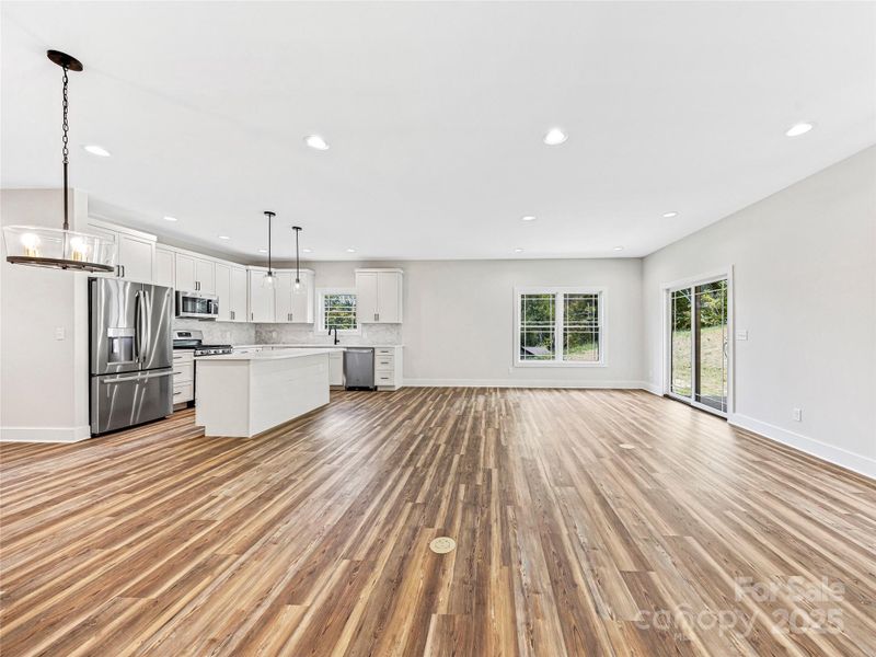 Kitchen - Dining - Living. True Open Floorplan - View #2