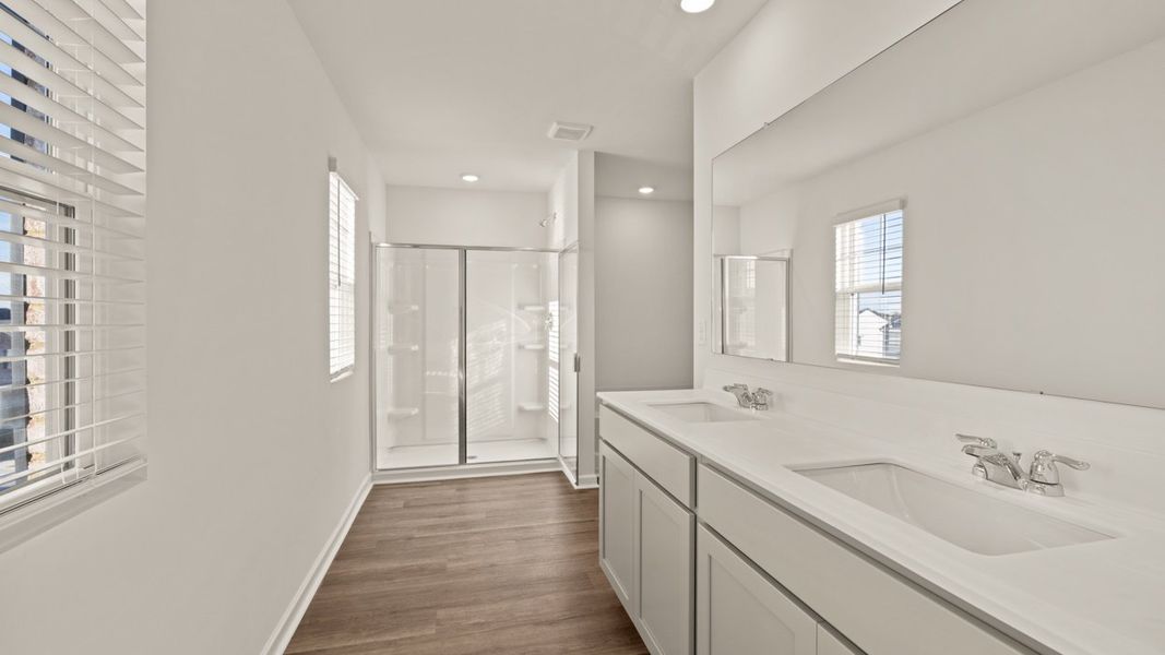 Representative furnished interior of a home built from the Galen by D.R. Horton in The Reserve at Calcutta, Stockbridge (Image 8).