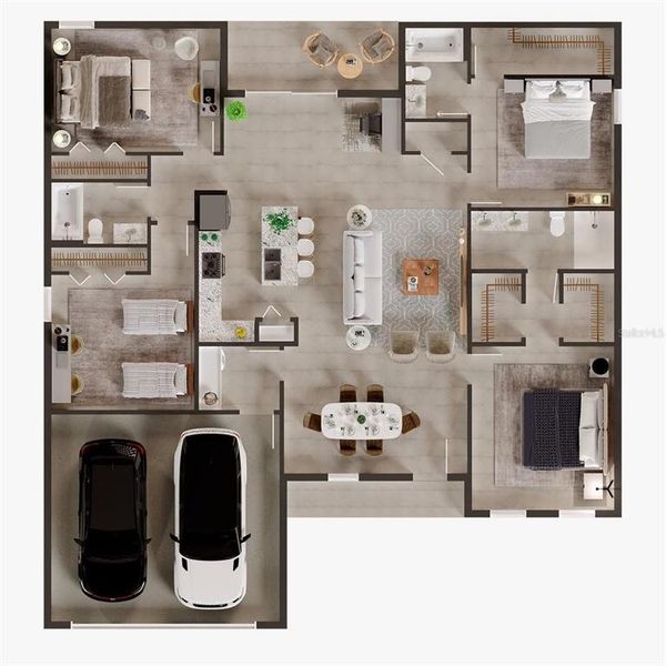 2D floor plan layout of this home in , Citrus Springs, FL (Image 5). 2D floor plan layout of this home in , Citrus Springs, FL (Image 5).