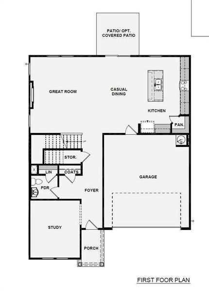 2D floor plan layout of this home in Parkview Estates, South Fulton, GA (Image 2).
