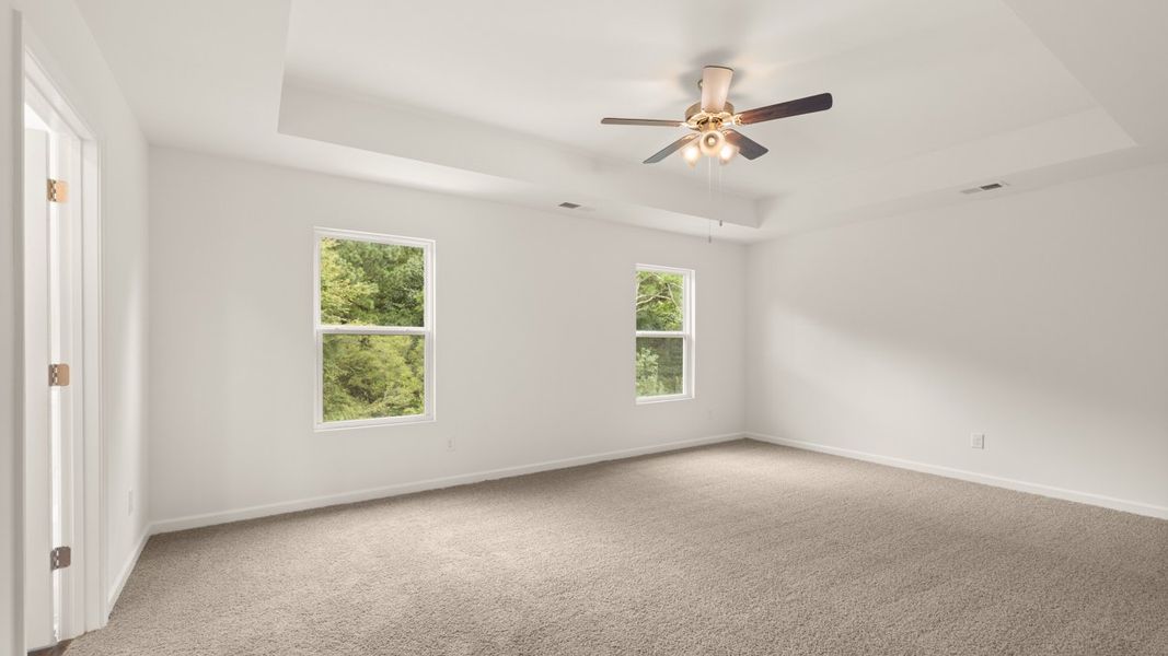 Representative unfurnished interior of a home built from the Hanover by D.R. Horton in The Reserve at Calcutta, Stockbridge (Image 15).