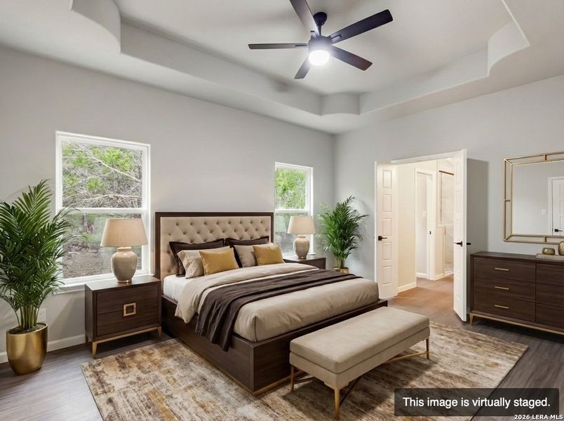 Furnished interior view inside a new home in , Fischer (Image 14).