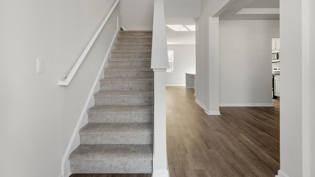 Representative unfurnished interior of a home built from the FORRESTER by D.R. Horton in Indigo Preserve, Leland (Image 25). Representative unfurnished interior of a home built from the FORRESTER by D.R. Horton in Indigo Preserve, Leland (Image 25).