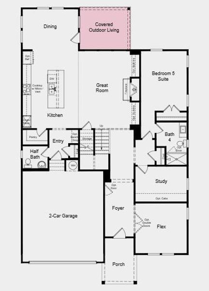 2D floor plan layout of this home in Bailey Fence, Dacula, GA (Image 4).