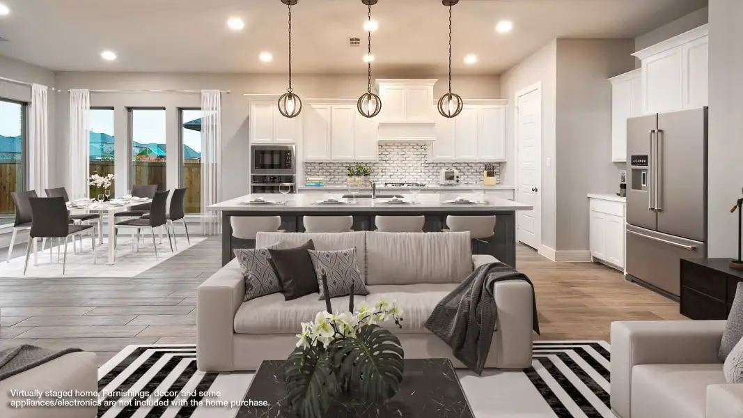 Furnished interior view inside a new home in Parkside on the River West, Georgetown (Image 5).