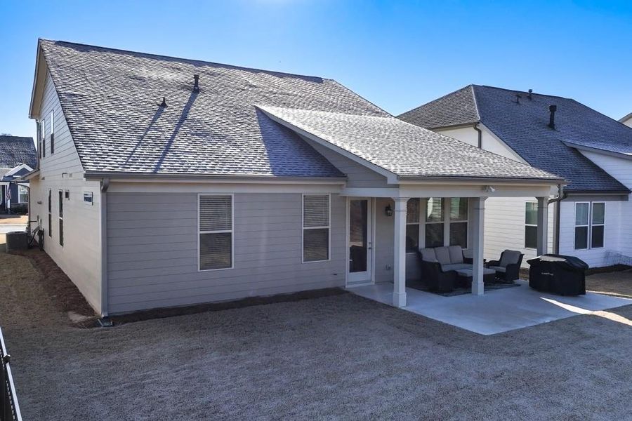 Exterior details and patio area of a home in , Hoschton (Image 31).