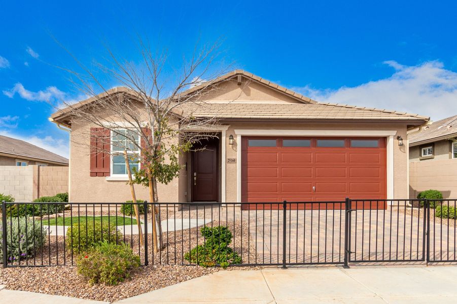 Representative exterior photo of a completed home built from the Plan 3513 by Scott Communities in The Views at Rancho Cabrillo, Peoria, AZ (Image 11). Representative exterior photo of a completed home built from the Plan 3513 by Scott Communities in The Views at Rancho Cabrillo, Peoria, AZ (Image 11).