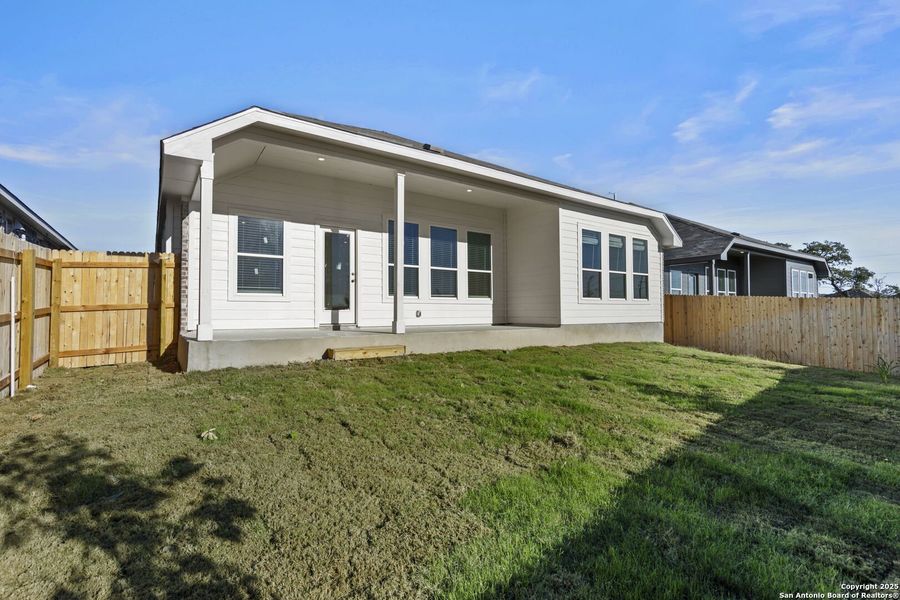 Exterior details and patio area of a home in Gatehouse: Brookstone II Collection, New Braunfels (Image 3). Exterior details and patio area of a home in Gatehouse: Brookstone II Collection, New Braunfels (Image 3).