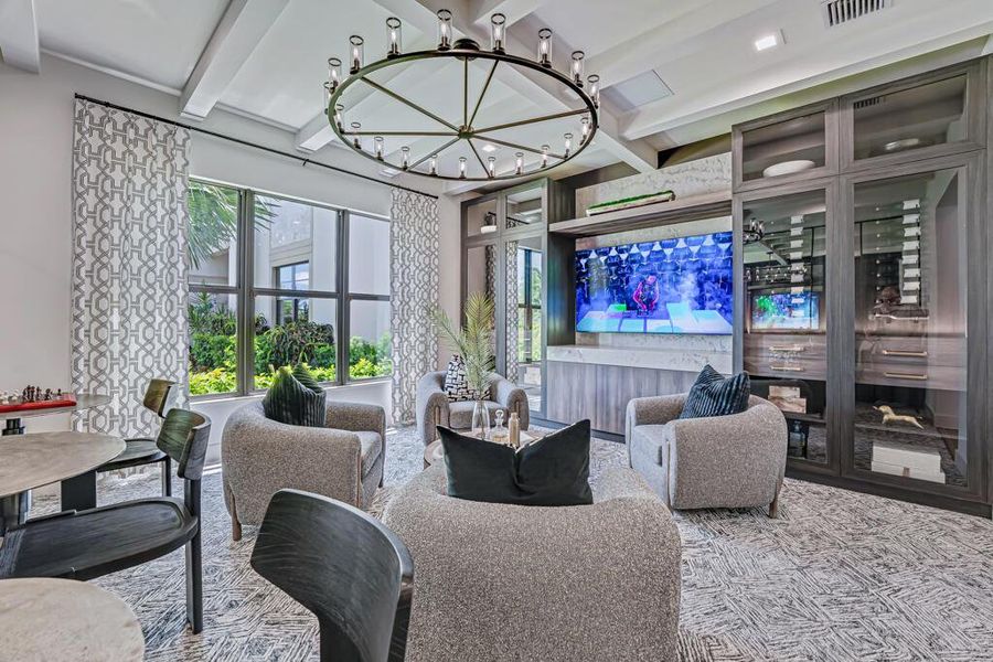 Furnished interior view inside a new home in Apex at Avenir, Palm Beach Gardens (Image 49).