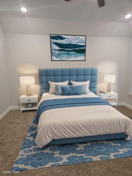 View of carpeted bedroom