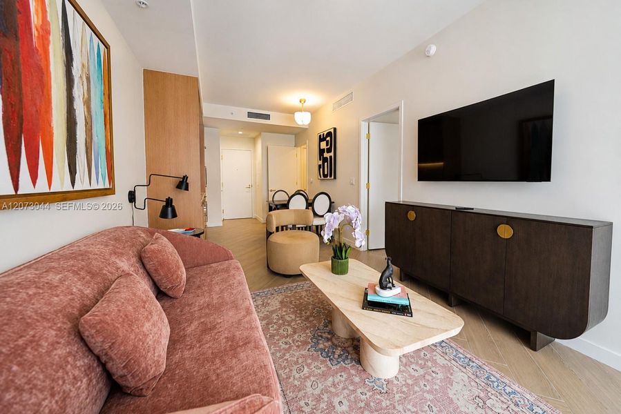 Furnished interior view inside a new home in , Miami (Image 6).