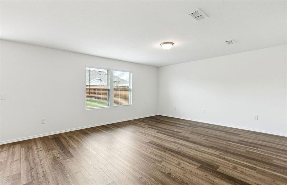 Spacious gathering room with large windows Spacious gathering room with large windows