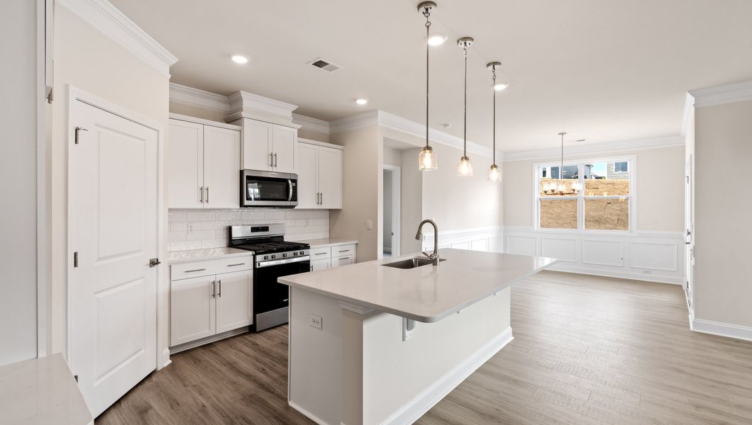 Representative furnished interior of a home built from the BRISTOL by D.R. Horton in Whitehawk Meadows, Travelers Rest (Image 7).