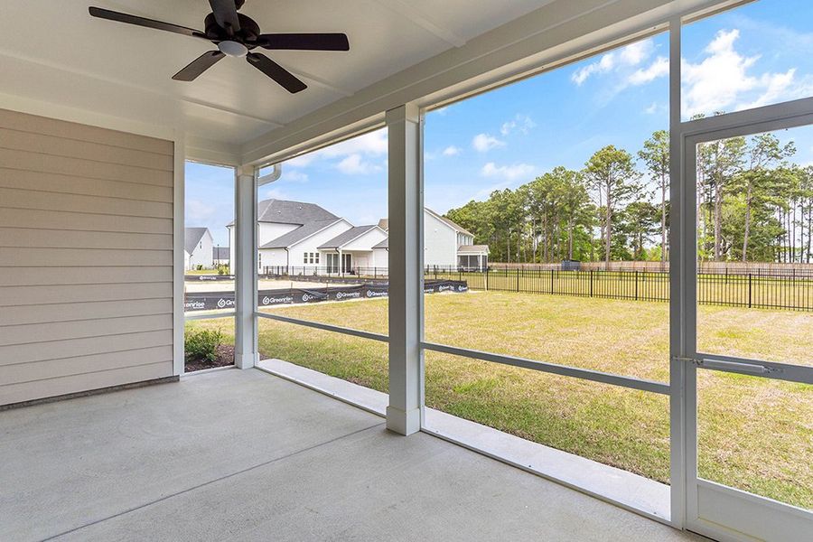 Representative exterior details of a home built from the The Chandler by RobuckHomes in Windwater, Hampstead (Image 27).