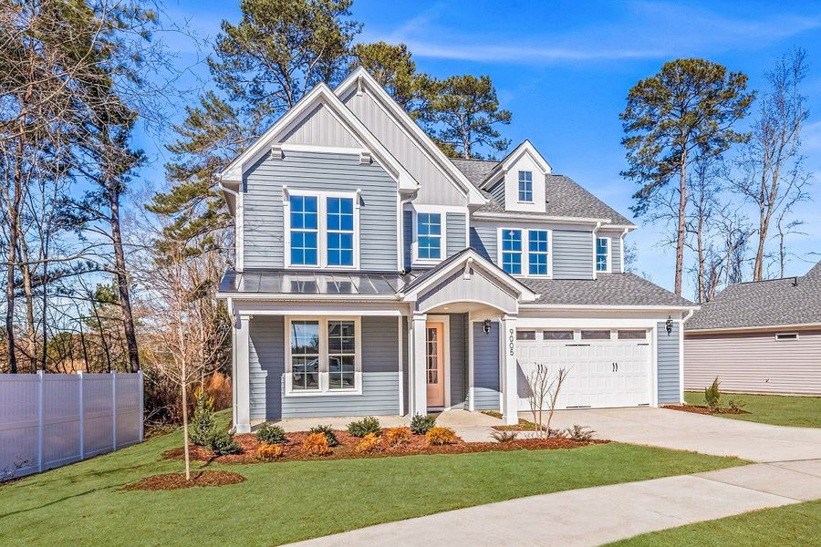 Representative exterior photo of a completed home built from the The Hampton by RobuckHomes in Kennebec Crossing, Angier, NC (Image 7).