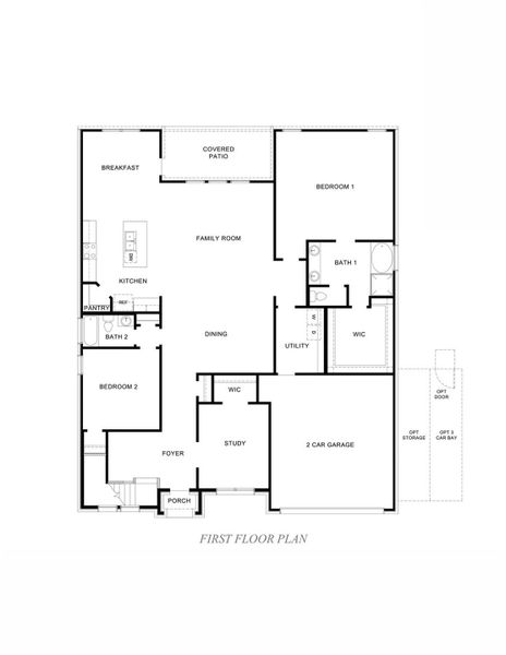2D floor plan layout of this home in River Ranch Estates, Dayton, TX (Image 3).