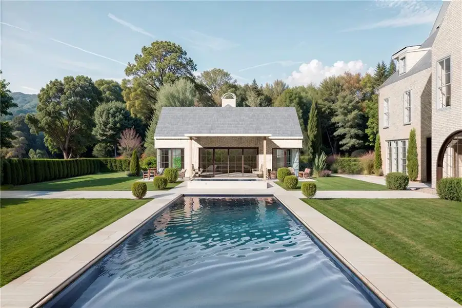 Exterior details and patio area of a home in , Atlanta (Image 4). Exterior details and patio area of a home in , Atlanta (Image 4).