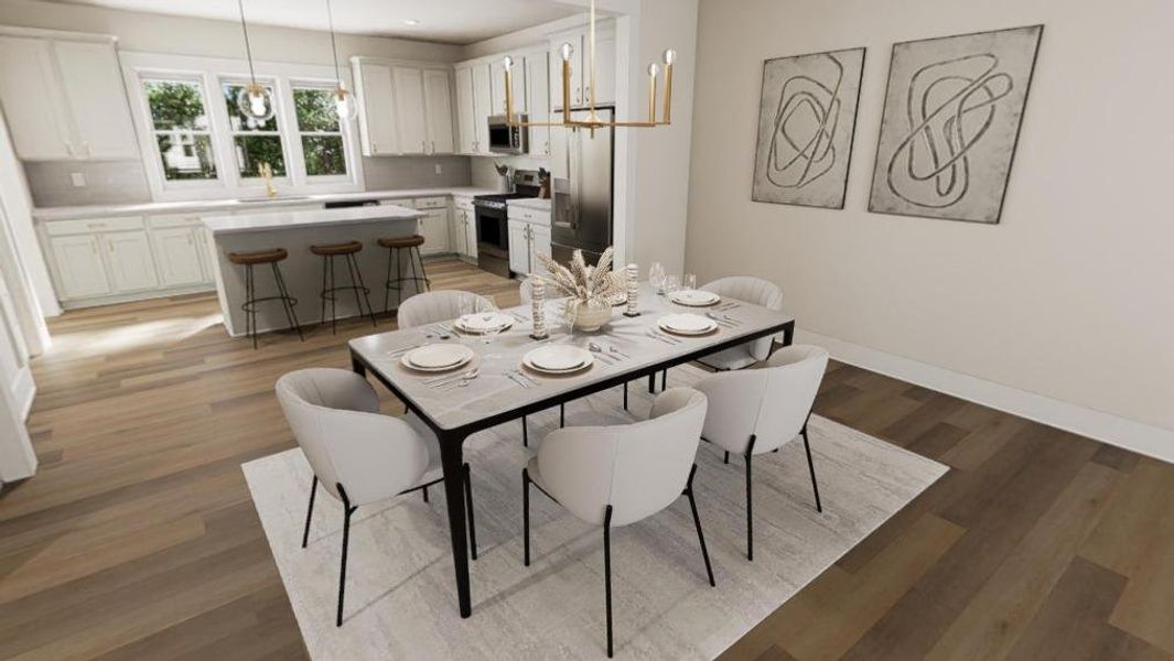 Furnished interior view inside a new home in Allen Park, Raleigh (Image 7).