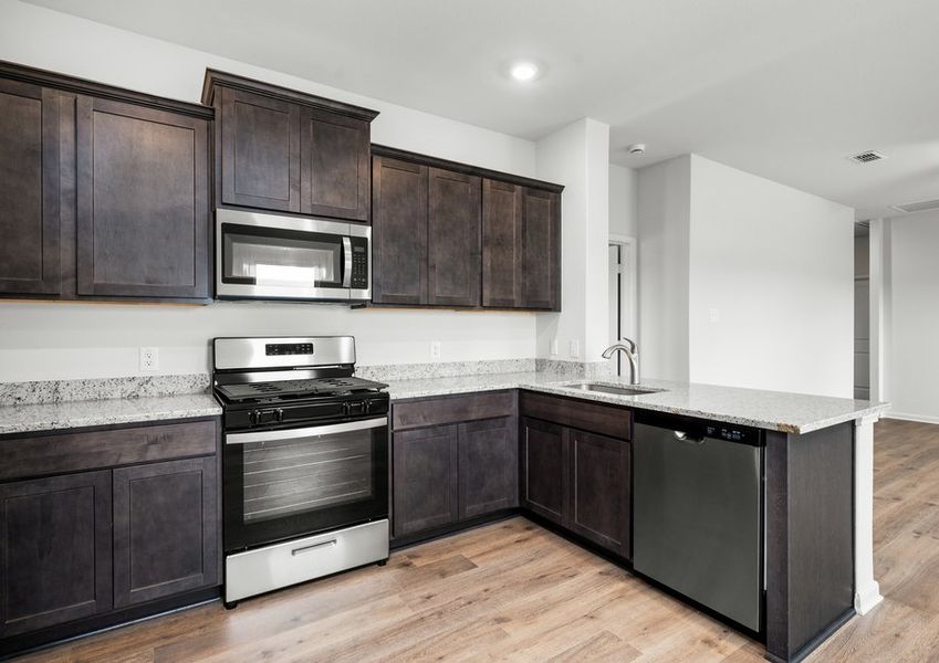 The kitchen of the Hawthorn has sprawling granite countertops. The kitchen of the Hawthorn has sprawling granite countertops.