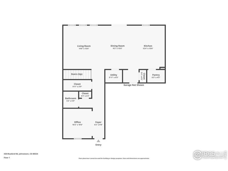 2D floor plan layout of this home in Mallard Ridge, Johnstown, CO (Image 7).