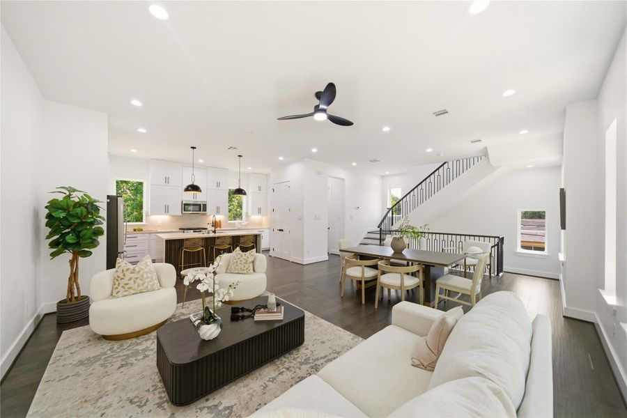 Open living concept at its finest. Filled with natural light and flow in every direction.