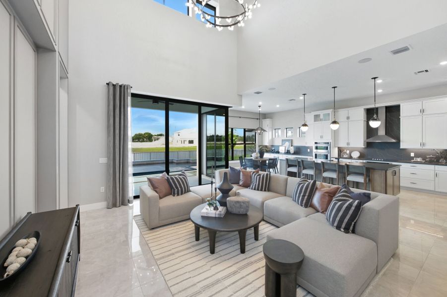 Representative furnished interior of a home built from the Livingston II by Pulte Homes in Marigold, Davie (Image 11).