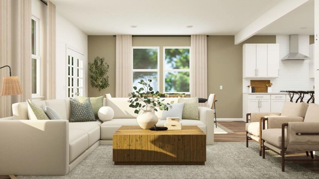 Furnished interior view inside a new home in Timber Ridge: Timber Ridge 42', Douglasville (Image 12).