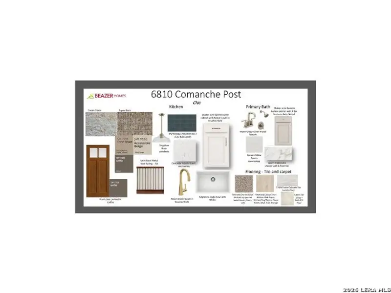 Sample of building materials used in homes in Comanche Ridge, San Antonio (Image 7).