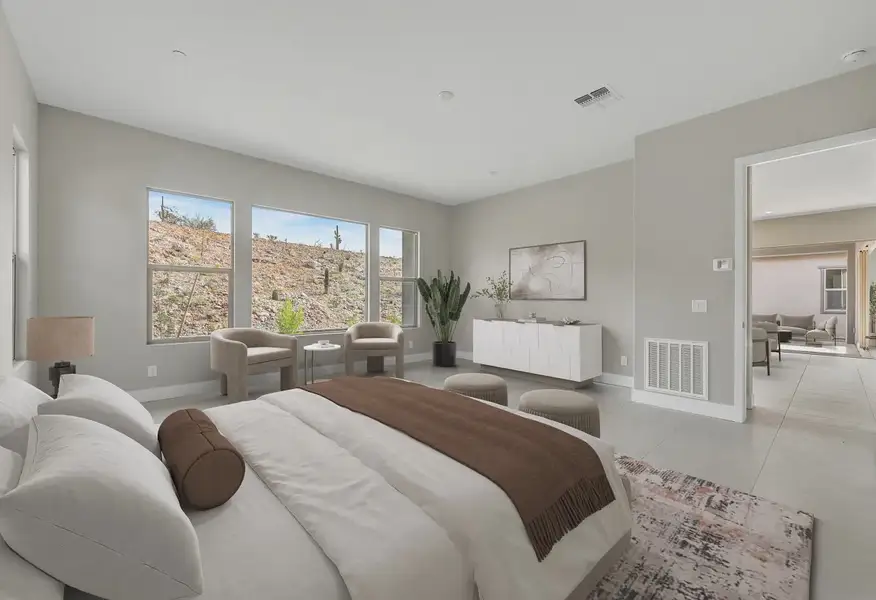 Virtually Staged Ridgecrest Savona Primary Bed - 6 of 18 Virtually Staged Ridgecrest Savona Primary Bed - 6 of 18