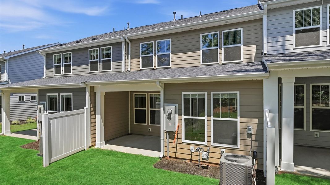 Exterior details and patio area of a home in Pelham Crossing Villas, Greenville (Image 25). Exterior details and patio area of a home in Pelham Crossing Villas, Greenville (Image 25).
