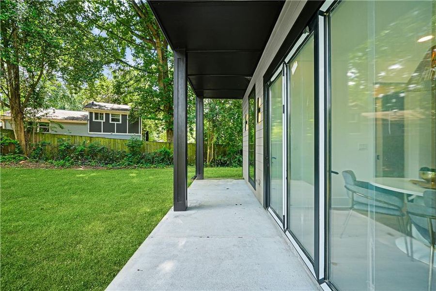 Exterior details and patio area of a home in , Atlanta (Image 4). Exterior details and patio area of a home in , Atlanta (Image 4).