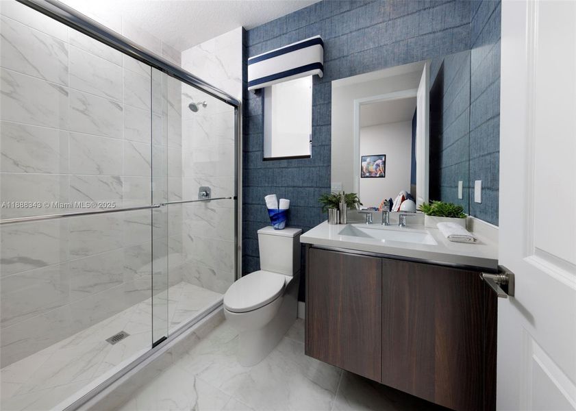 Furnished interior view inside a new home in , Miami (Image 7).