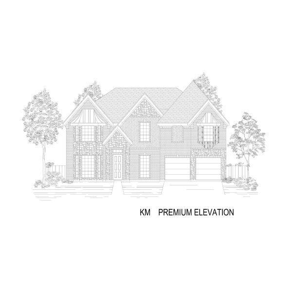 Representative rendering of the exterior for the Hillcrest 2F (w/Media) by First Texas Homes (Image 18).