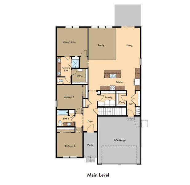2D floor plan layout for the Lilac by View Homes in The Glen-12, Colorado Springs, CO (Image 3).