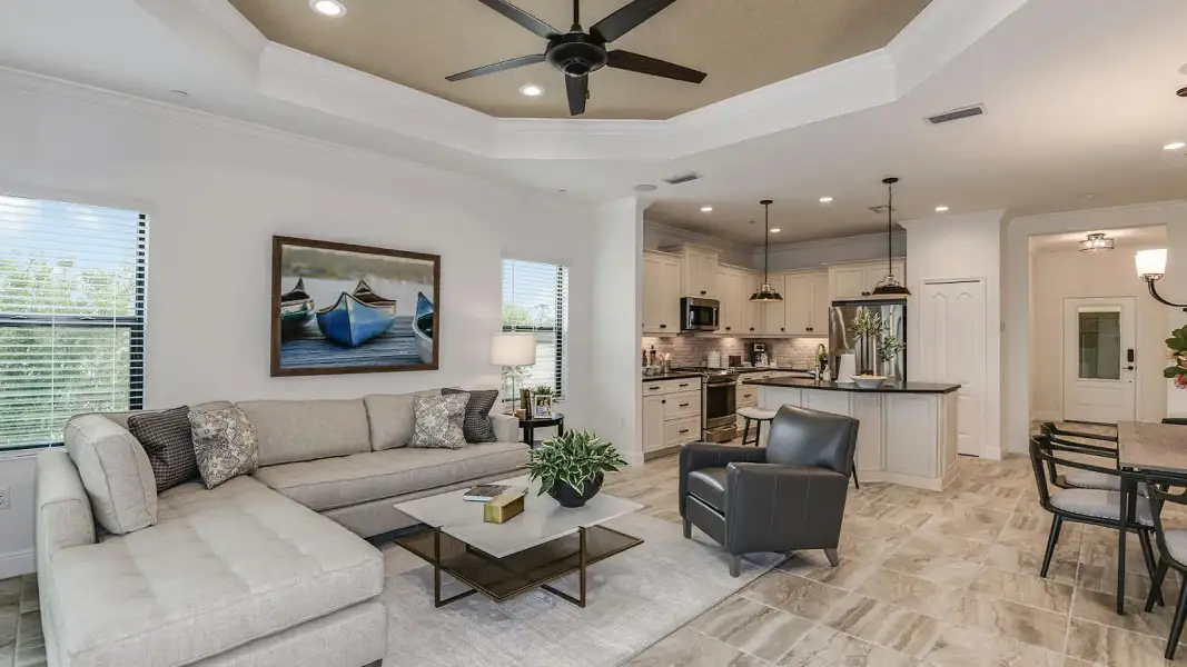 Furnished interior view inside a new home in Vicenza Real Estate and Homes for Sale in North Venice, FL - Neal Communities, Nokomis (Image 6).