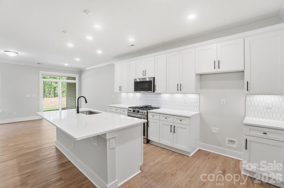 Furnished interior view inside a new home in Blythe Mill Townhomes, Waxhaw (Image 8).