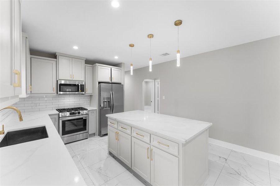 Furnished interior view inside a new home in , Dallas (Image 5).