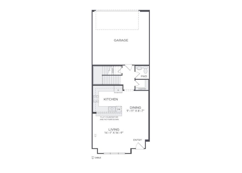2D floor plan layout for the Natalie - modern by Cadence Homes in Karis, Crowley, TX (Image 2). 2D floor plan layout for the Natalie - modern by Cadence Homes in Karis, Crowley, TX (Image 2).