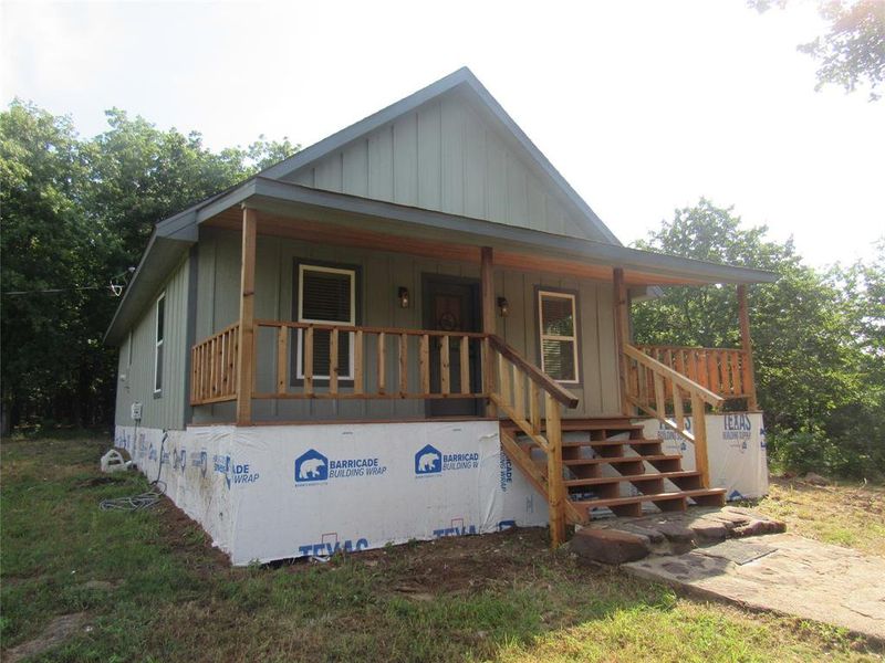slate stone coming this week around lower portion of home