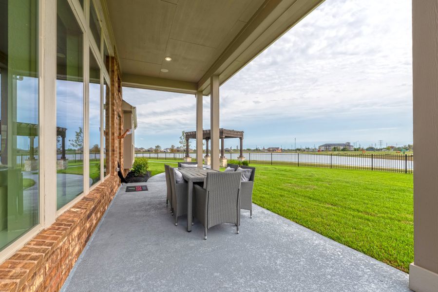 Exterior details and patio area of a home in Amira: Heritage Collection, Tomball (Image 1).