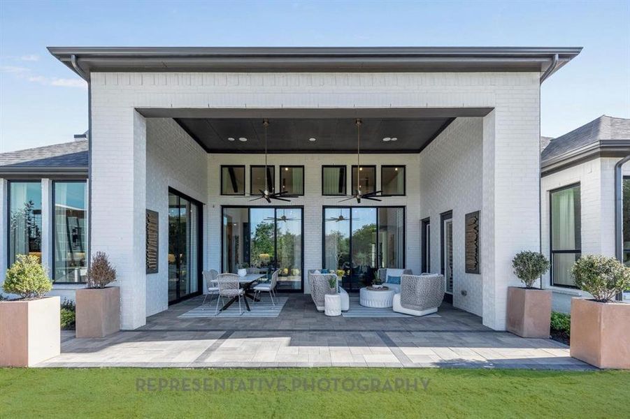 Exterior details and patio area of a home in The Parks at Wilson Creek, Celina (Image 20).