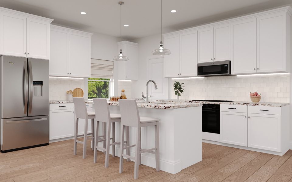 Representative furnished interior of a home built from the Bluebell by Beazer Homes in Saratoga: Fields 40', Aubrey (Image 7).