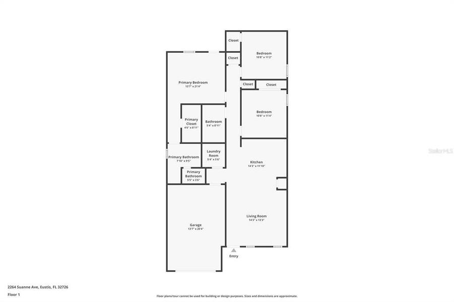 2D floor plan layout of this home in , Eustis, FL (Image 5).