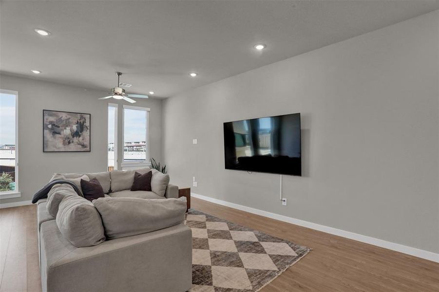 The living area delivers that effortless, city-loft feel with oversized windows, warm natural light, and a clean, modern palette. The living area delivers that effortless, city-loft feel with oversized windows, warm natural light, and a clean, modern palette.