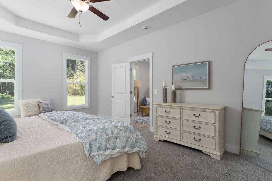 Furnished interior view inside a new home in The Bluffs at Lake Waccamaw, Lake Waccamaw (Image 16).