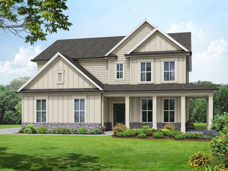 Front exterior of a home in the Magnolia Ridge community, located in Monroe, GA (Image 8).