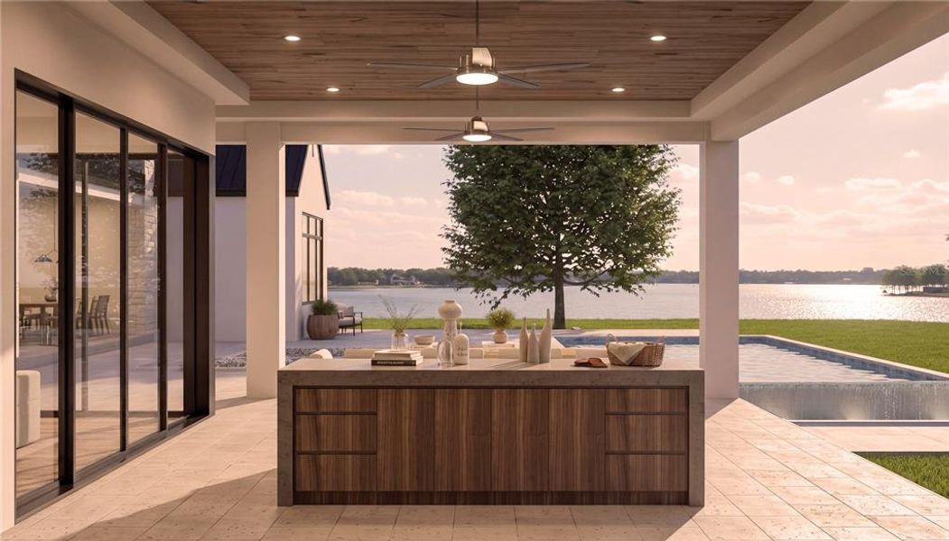 Exterior details and patio area of a home in Lake Sheen Sound, Orlando (Image 3).