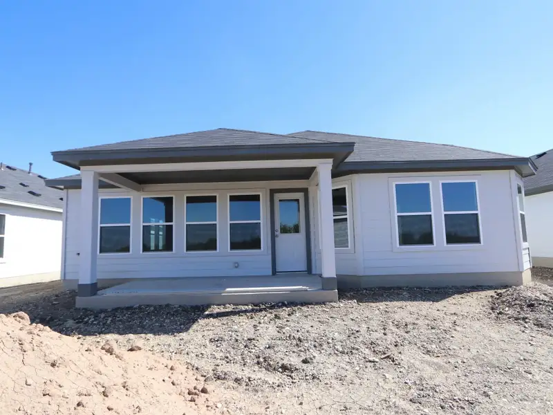 Exterior details and patio area of a home in Marble Creek Crossing, Austin (Image 15). Exterior details and patio area of a home in Marble Creek Crossing, Austin (Image 15).