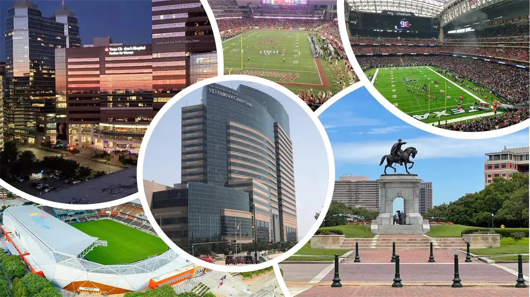 Minutes from Houston Hubs and Attractions Minutes from Houston Hubs and Attractions