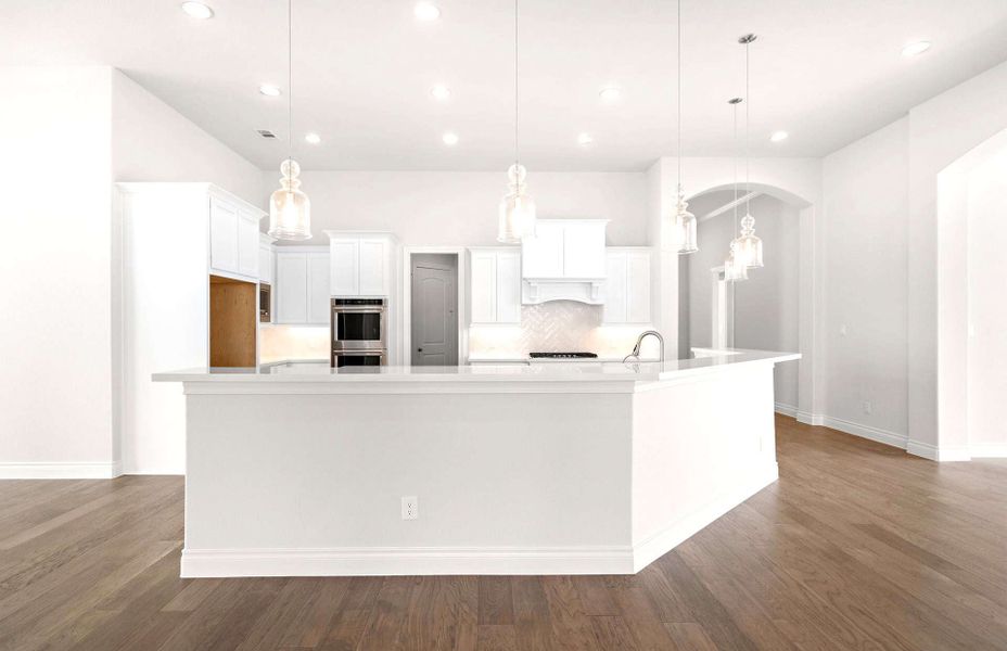 Furnished interior view inside a new home in Bridgeland 60′, Cypress (Image 9).